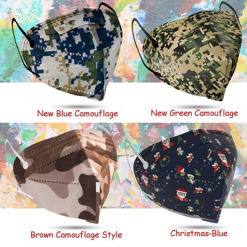 [100 Pack] KN95 Protective 5 Layer Face Mask BFE 95% PM2.5 Disposable Respirator