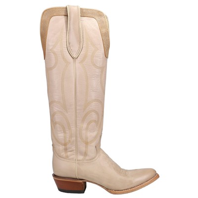 Женские ковбойские сапоги Justin Boots Verlie с вышивкой и квадратным носком длиной 17 дюймов, белоснежные Casu
