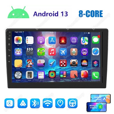 Android 13 Car Stereo Radio Head Unit 9'' Double Din 8-Core 4+64G GPS CarPlay DSP