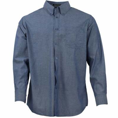 Рубашка Rivers End Yarn Dye Chambray с длинным рукавом на пуговицах Мужские синие повседневные топы