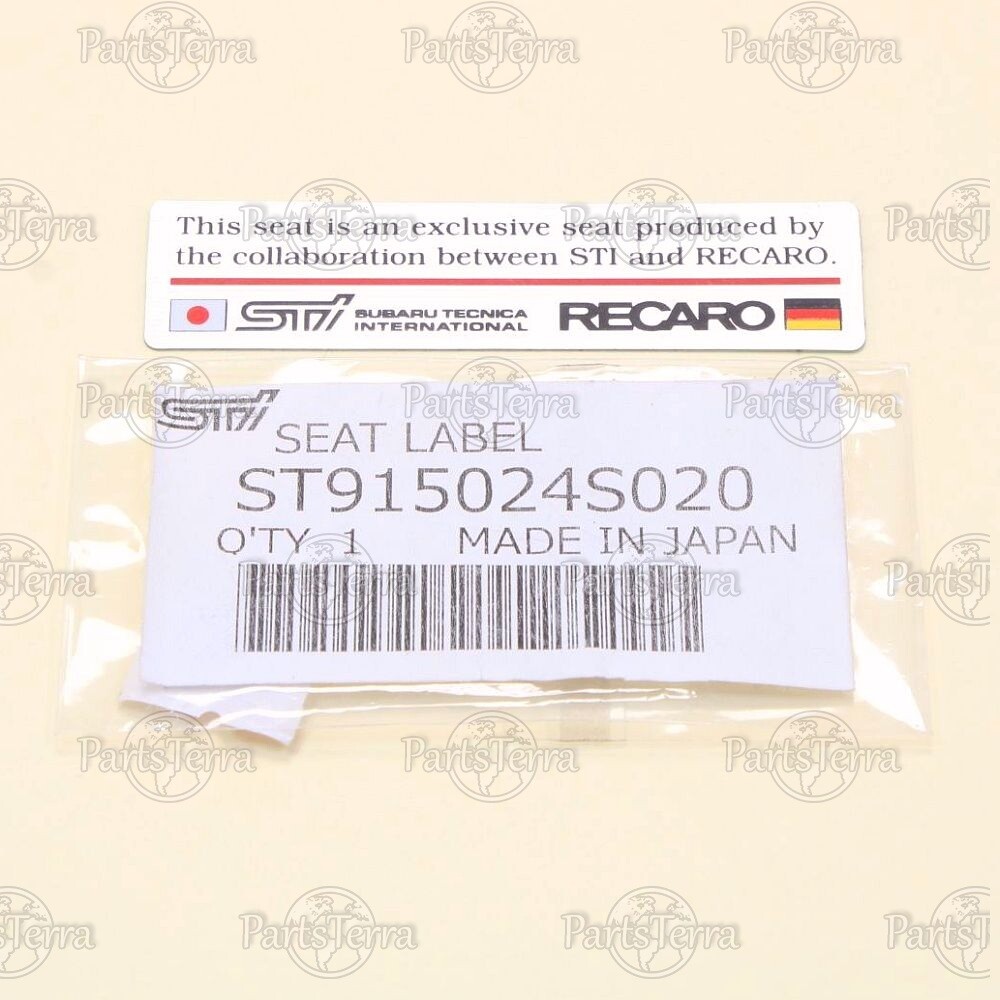 New OEM Genuine Subaru IMPREZA WRX STI Seat Sticker Emblem Silver ST915024S020