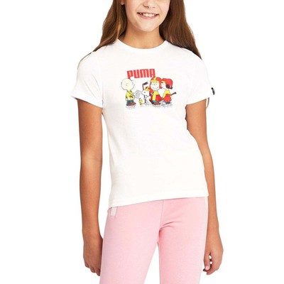 

Puma Peanuts Crew Neck Футболка с коротким рукавом Молодежные мальчики Белые повседневные топы 531819-0, Белый, Puma Peanuts Crew Neck Short Sleeve TShirt Youth
