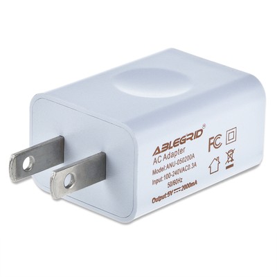 US Plug White 5V 2A US Standard Plug Phone Travel USB AC Power Charger Adapter