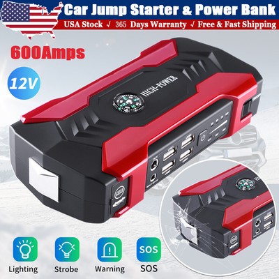 30000mAh Car Jump Starter Booster Jumper Box Portable Power Bank Battery Charger