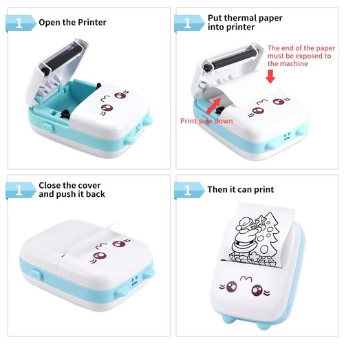 5 Rolls Self Adhesive Thermal Paper for Mini Bluetooth Pocket Printer 57x30 mm