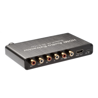 HDMI Analog Audio Extractor Support 5.1CH 2CH 4K 3D AC-3/DTS Decoder Adapter Box