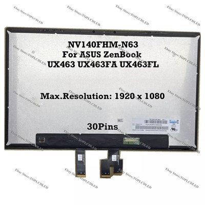 NV140FHM-N63 LCD Assembly Touch Screen For ASUS ZenBook UX463 UX463FA UX463FL