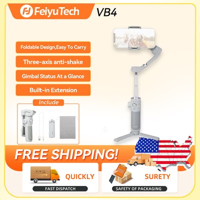 FeiyuTech VB 4 Smartphone Gimbal with 8.4''Extendable Rod AI Gesture Control New