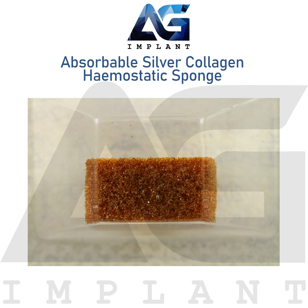 Gelatin Absorbable Hemostatic Collagen Silver Sponge Sterile Dental
