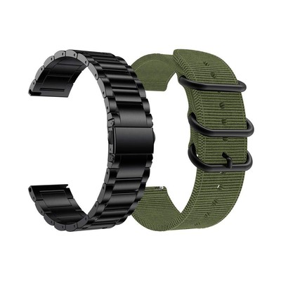 Galaxy Watch 3 41mm Bands Metal+Nylon, 20mm Samsung Galaxy Watch Active2 44mm...