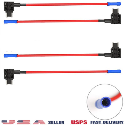 4PCS Low Profile Add-a-Circuit Fuse Tap Piggy Back Fuse Holder with Wire Harness