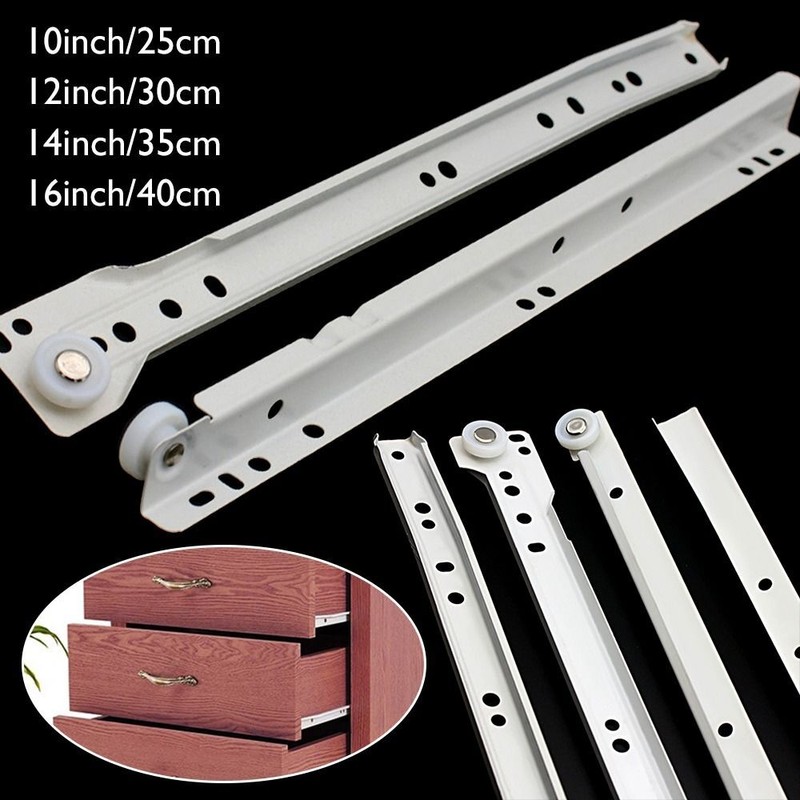Keyboard Roller Drawer Track Slides Two Cabinet Rails Computer Table Chute