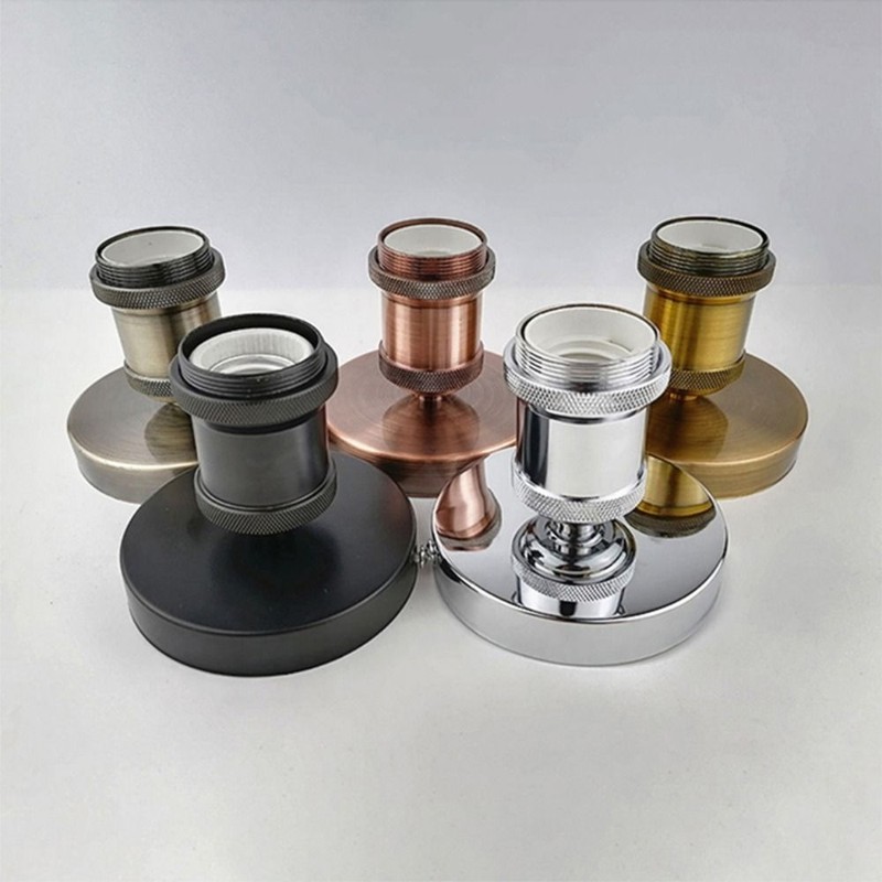 Bases Polished Metal Light Socket E27 Lamp Holder Lamp Holder Lamp Bulb Socket