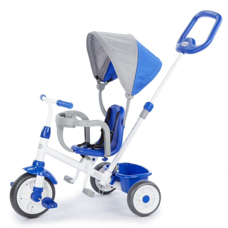 Tricycle Wheel Push Trike Convertible Toddler Stroller Canop