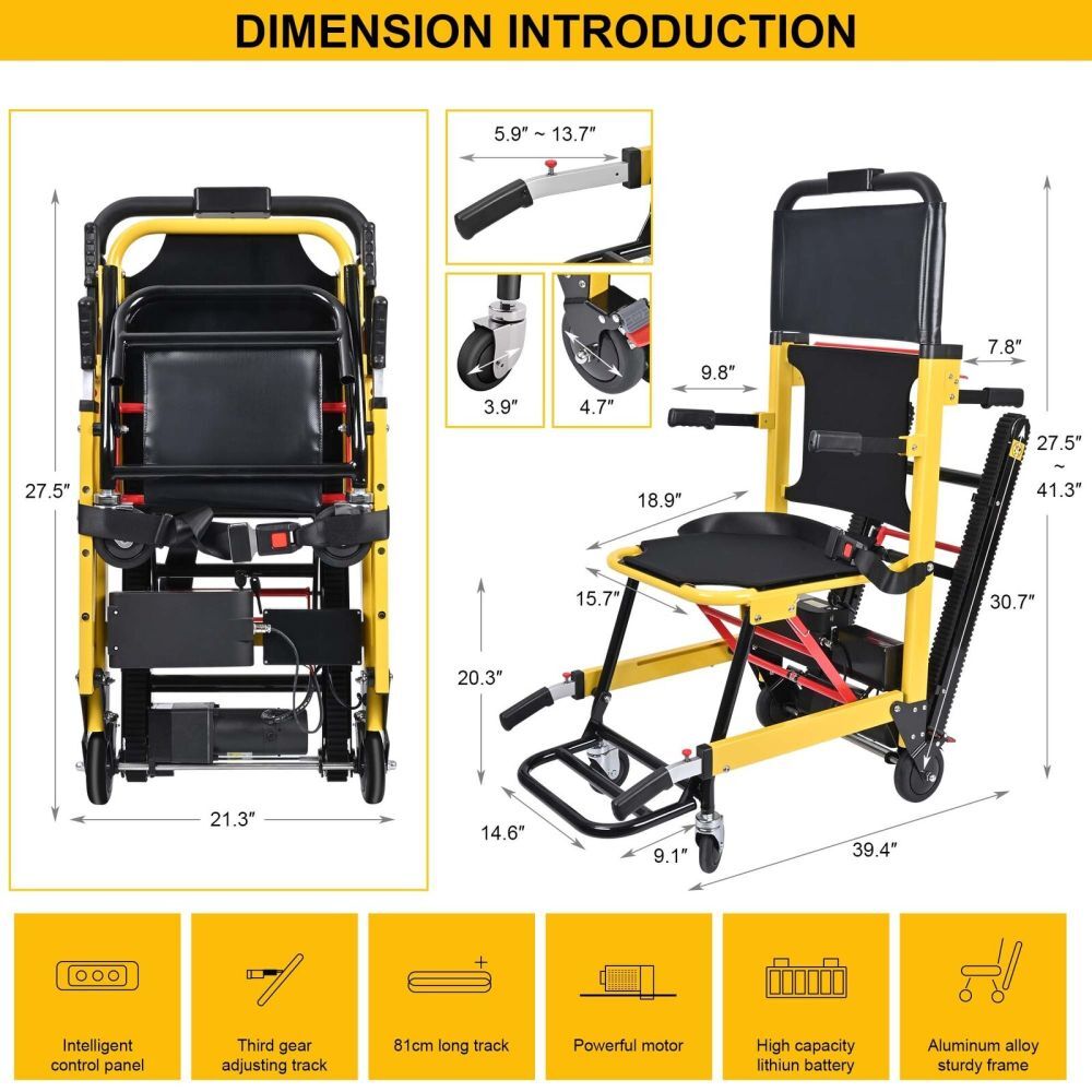 Motorized Climbing Wheelchair Stair Chair Stairlifts Mobility Elevator Chair FDA