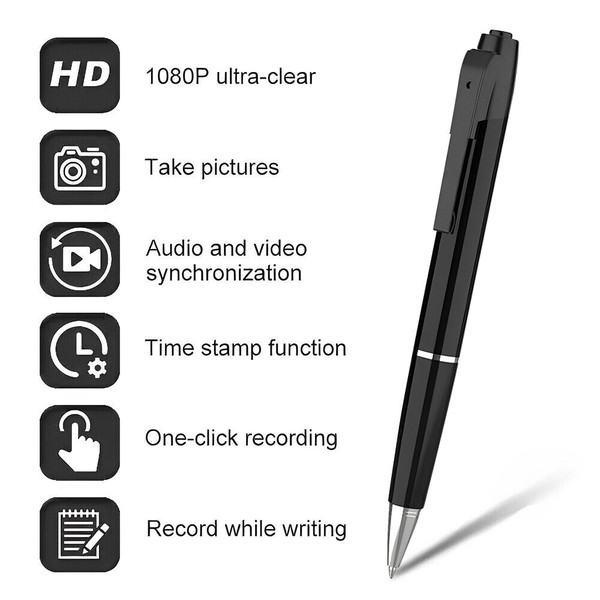 1080P HD Pocket Pen Camera Hidden Cam Mini Body Video Recorder DVR Security CAM