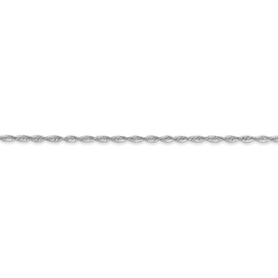 Pre-owned Skyjewelers Real 10k White Gold 2.5mm Diamond-cut Lightweight Rope Chain; 24 Inch