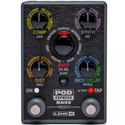LINE 6 POD EXPRESS BASS Amp / Looper / FX Processor Stompbox USB-C Interface