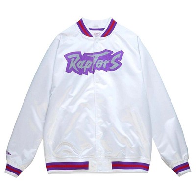 

Mitchell - Ness Легкая Атласная Куртка Мужская Белая Повседневная Спортивная Верхняя Одежда ST, Белый, Mitchell - Ness Lightweight Satin Jacket