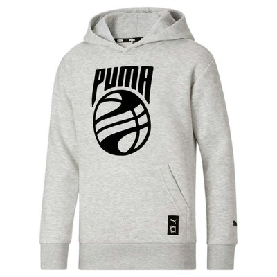 

Пуловер с капюшоном и капюшоном Puma Basketball Pack для мальчиков, повседневная верхняя одежда размера, Grey