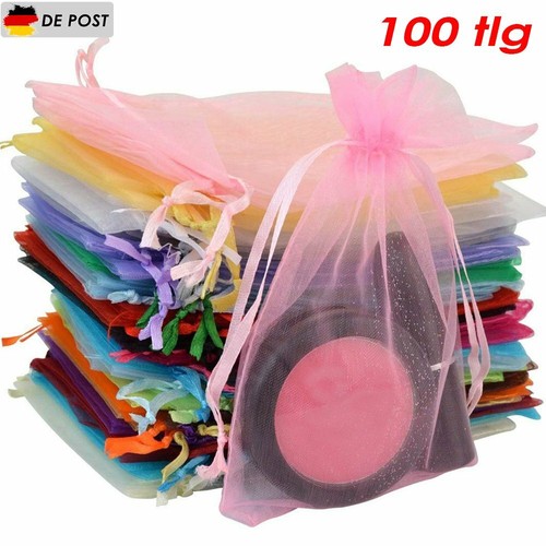 100 Stück Organzabeutel Organzasäckchen Säckli Beutel Geschenk Schmuckbeutel