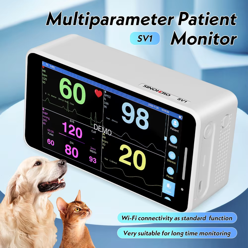 Veterinary Monitor Intelligent Portable 5.5inch Touch Screen Patient Monitor Vet