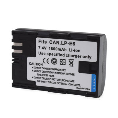Replacement Li-ion Battery LP-E6 For Canon EOS 70D 60D 80D 5D 6D 90D 3347B001