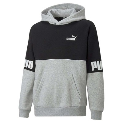 

Puma Power Colorblock Pullover Hoodie Youth Boys Серая повседневная верхняя одежда 67009804, Grey