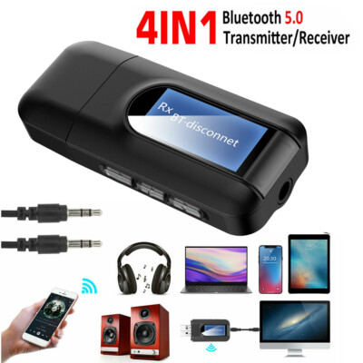 Transmitter Receiver 4 IN 1 Bluetooth 5.0 Wireless Audio 3.5mm USB Aux Adapter
