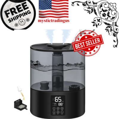 Humidifiers for Bedroom, 5L Top Fill Humidifier Large Room Cool & Warm Mist Humi