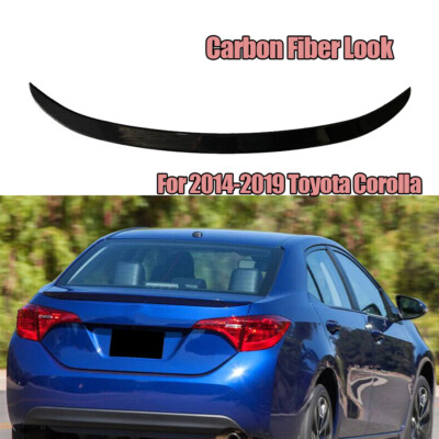 Factory Style Rear Wing Spoiler For 2014-2019 Toyota Corolla Carbon Fiber Style