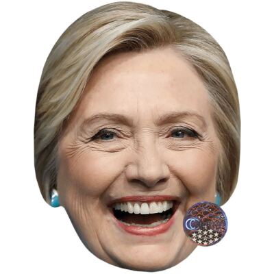 Hillary Clinton (Smile) Celebrity Mask, Flat Card Face