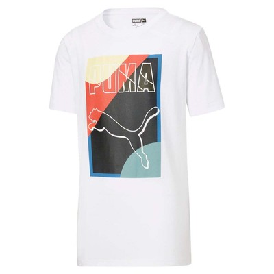 

Puma Go For Pack Модная футболка с круглым вырезом и короткими рукавами с рисунком для молодежи, размер для девочек, Белый, Puma Go For Pack Fashion Graphic Crew Neck Short Sleeve T-Shirt Y