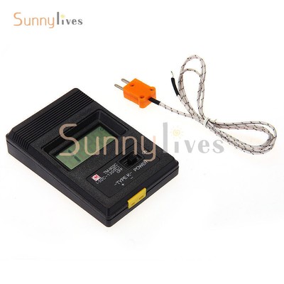 TM902C Digital LCD Thermometer Temperature Reader Meter Sensor K Type Probe