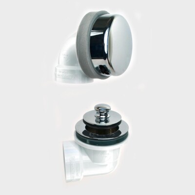 Watco 901-LT-PVC-CP Innovator Lift & Turn Half Kit Bath Waste, Sch 40 PVC Chrome