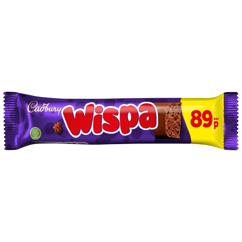 Full Box of 48 Bars Cadbury Wispa Full Size Bar 36g