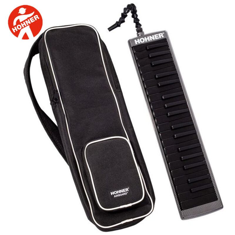 Hohner C944514 Airboard 37 Key Carbon Print Black Keys Melodica with Case