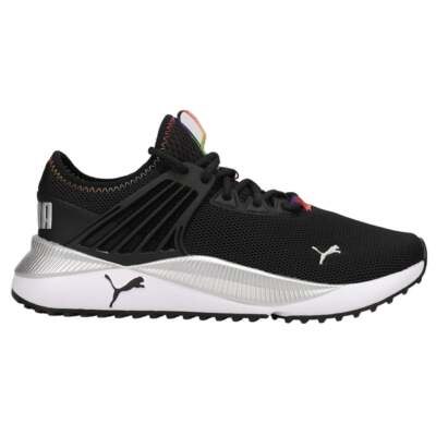 

Женские черные кроссовки Puma Pacer Future Rainbow Hues на шнуровке повседневная обувь 38706, Черный, Puma Pacer Future Rainbow Hues Lace Up
