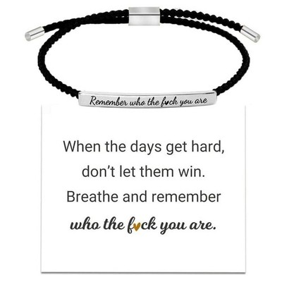 Remember Who The Fuc* You Are Motivational Tube Armbänder Inspirational Gifts