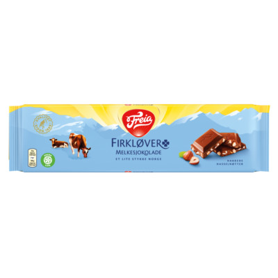 Firkløver: Norwegian Milk Chocolate hazelnuts from Freia 200g