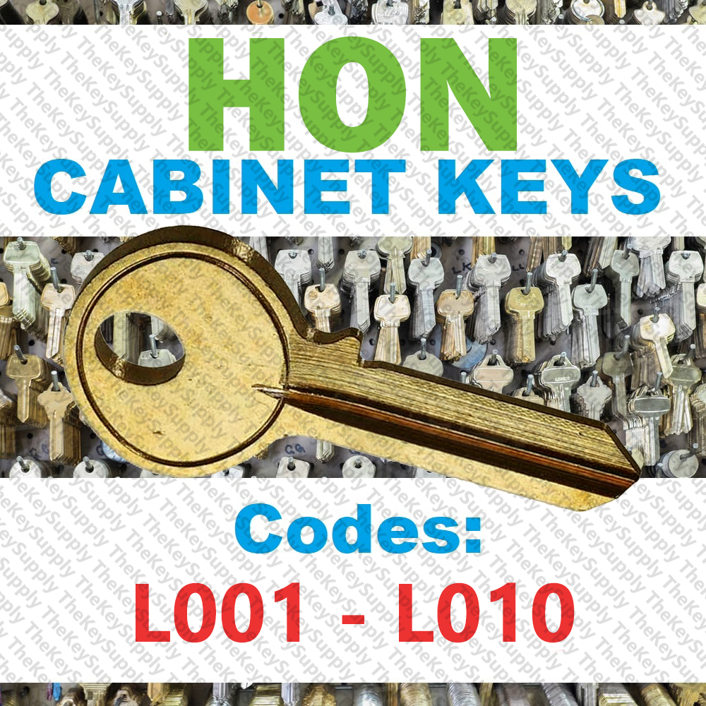 HON File Cabinet Key Cut to Your Code L001 - L010