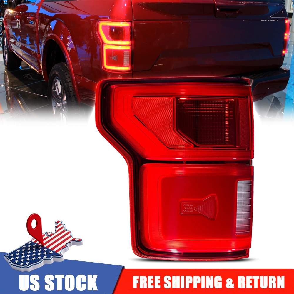 LED Left Driver Tail Light For 2018-2020 Ford F150 W/Blind Spot Brake Rear Lamp