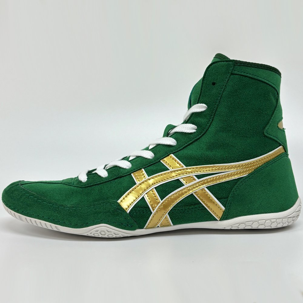 Pre-owned Asics Wrestling Shoes Ex-eo / Green/gold/shoelace White Twr900 Successor Japan