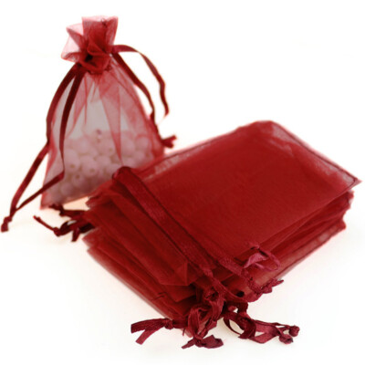 100/200 pcs Organza Gift Candy Sheer Bags Wedding Party Favor Decoration Pouches