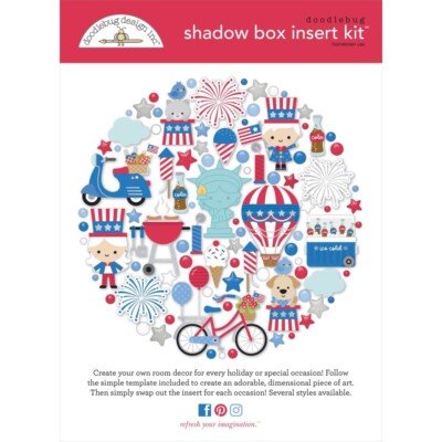 Doodlebug ~ SHADOW BOX INSERT KIT ~ Hometown USA