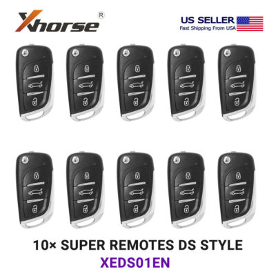 10X Xhorse Universal Super Flip Remote Key DS Style 3 Buttons XEDS01EN