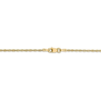 Pre-owned Superdealsforeverything Real 14kt 1.5mm Diamond Cut Extra-light Rope Chain; 30 Inch In Yellow