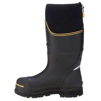 DRYSHOD DRYSHOD STEEL-TOE MAX HI BLACK/YELLOW SIZE 15 BOOTS STM-UH-BK-M15