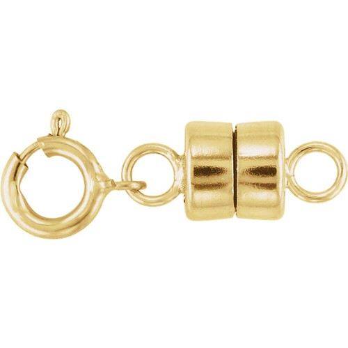 2 - SOLID 14k Yellow Gold and 1 - .925 Sterling Silver Magnetic Necklace Clasps