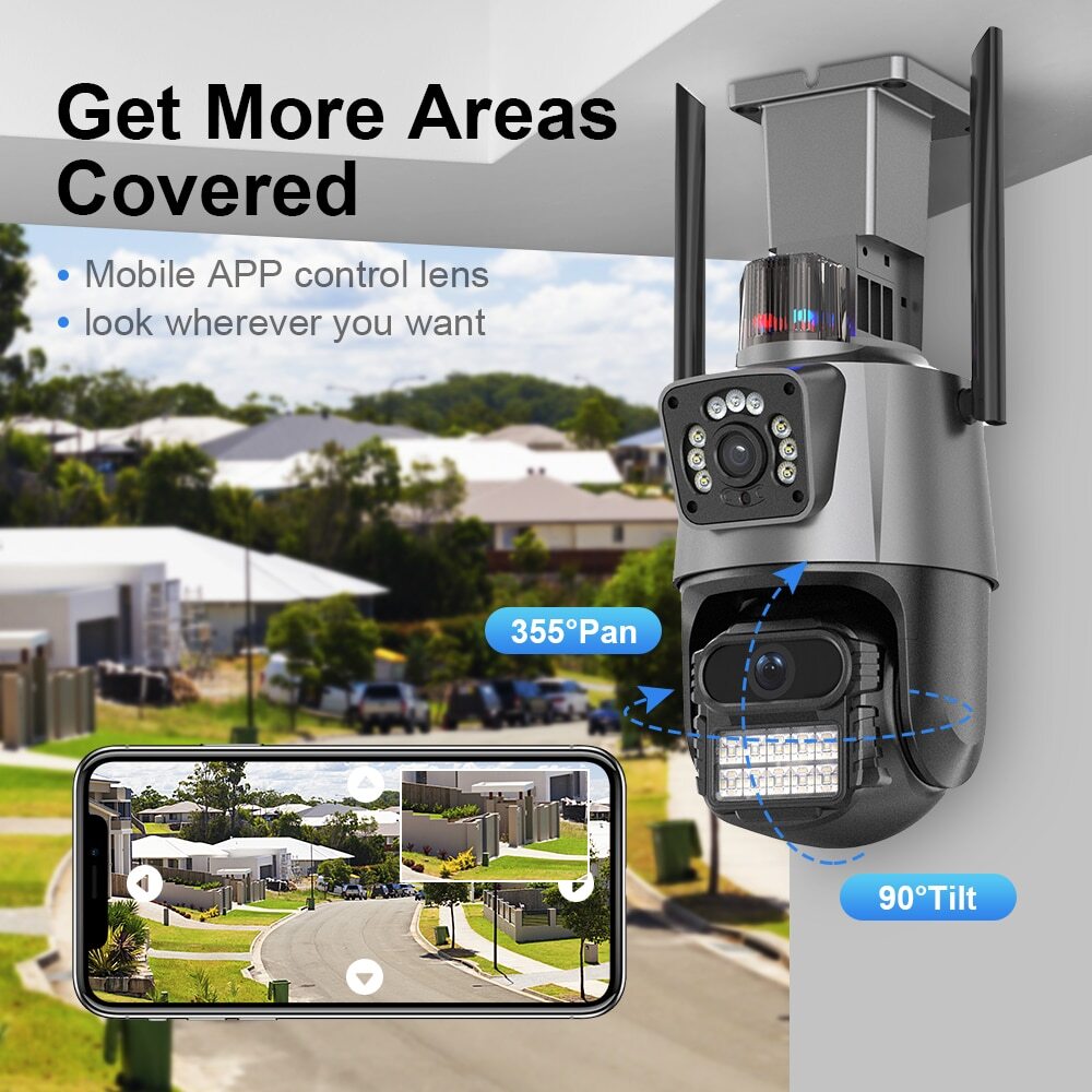 8MP Wireless Security Camera System Outdoor 2.4G WiFi IP Night Vision Cam 1080P